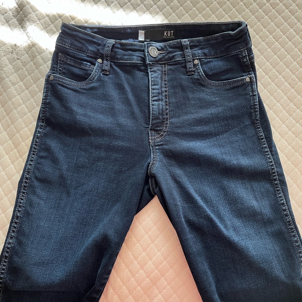 Kut from the Kloth “Diana” Dark Denim Straight Jeans